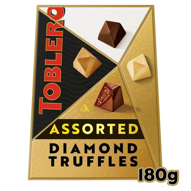 Toblerone 180g Assorted Dark, White, Golden and Milk Chocolate Truffles Gifting Box - gallery image 1