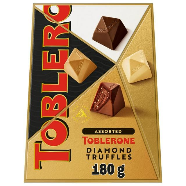 Toblerone 180g Assorted Dark, White, Golden and Milk Chocolate Truffles Gifting Box - gallery image 1