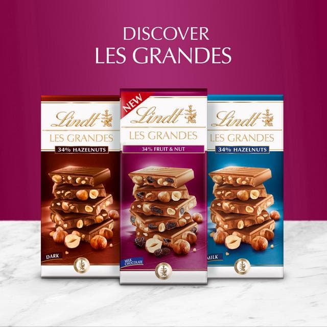 Lindt Les Grandes Milk Chocolate Fruit & Nut Bar 150g - gallery image 6