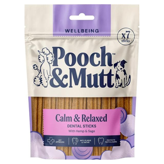 Pooch & Mutt Hemp & Sage Calming Dental Sticks Dog Treats 251g - gallery image 1