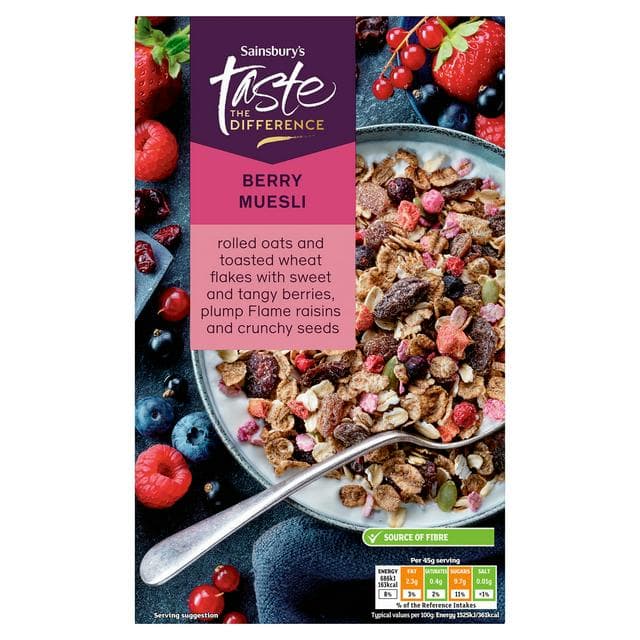 Sainsbury's Berry Muesli, Taste the Difference 500g - gallery image 1