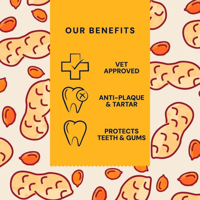 Pooch & Mutt Peanut Butter Vegan Dental Sticks Dog Treats 251g - gallery image 3