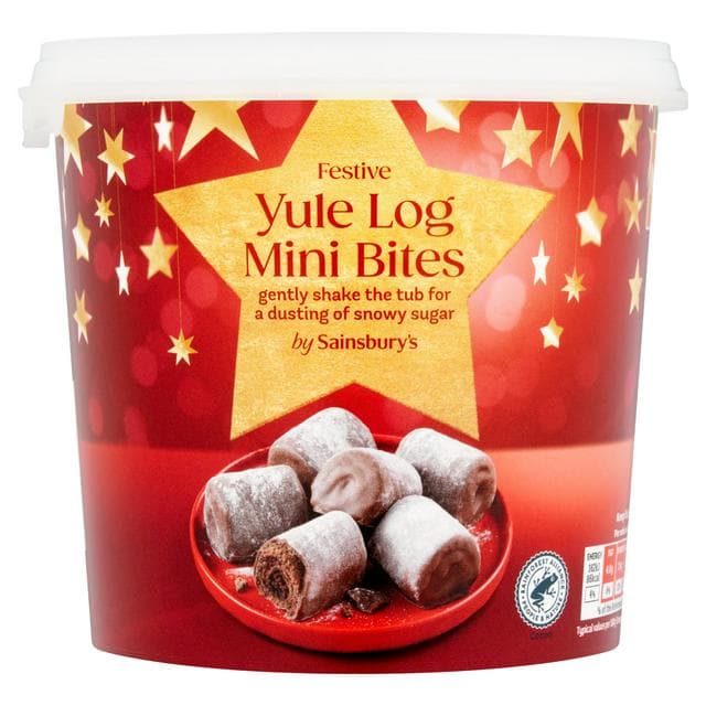 Sainsbury's 300g Festive Yule Log Mini Bites Tub - gallery image 1