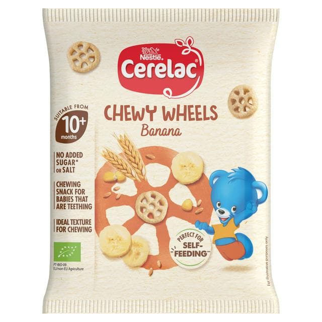 Cerelac Banana Chewy Wheels 10+ Months Baby Food Snack 28g - gallery image 1