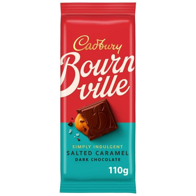 Cadbury Bournville Salted Caramel Chocolate Bar 110g - gallery image 1