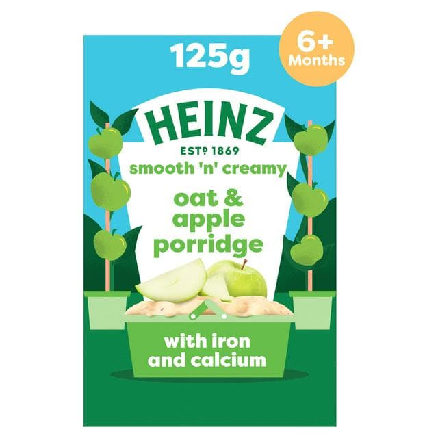 Heinz Baby Food Oat & Apple Porridge 6+ Months 125g - gallery image 1