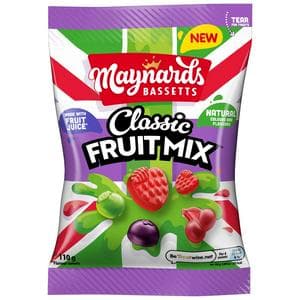 Maynards Bassetts Classic Fruit Mix Candy Sweets Sharing Bag 110g