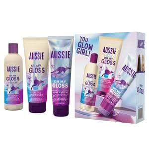 Aussie Oh My Gloss Hydrating Giftset Shampoo, Conditioner, Serum