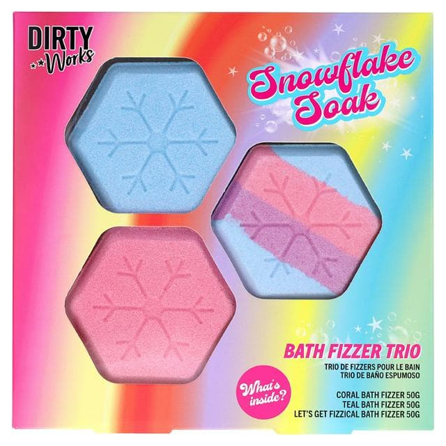 Dirty Works Snowflake Soak Bath Fizzer Trio - gallery image 1