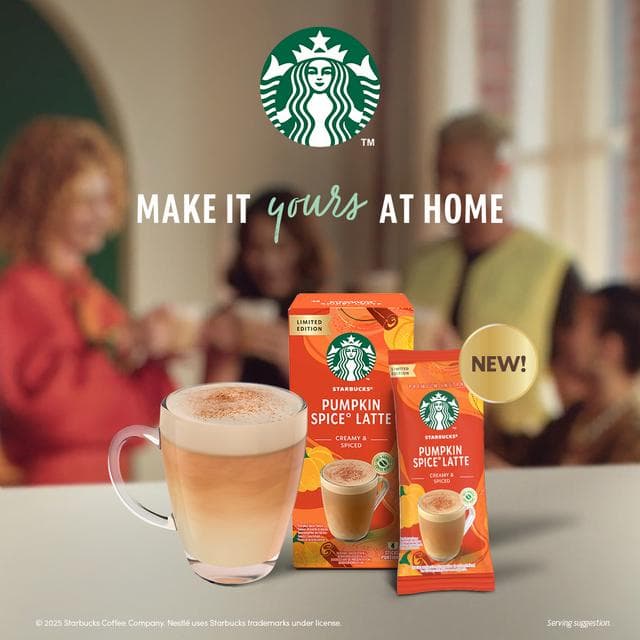 Starbucks 4 x 24g Pumpkin Spice Latte Instant Coffee Sachets, Limited Edition - gallery image 3