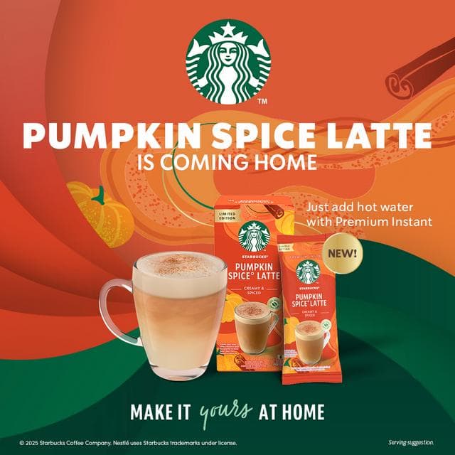 Starbucks 4 x 24g Pumpkin Spice Latte Instant Coffee Sachets, Limited Edition - gallery image 4