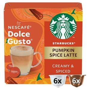 Starbucks 12 x Pumpkin Spice Latte by Nescafé Dolce Gusto Coffee Pods, Limited Edition