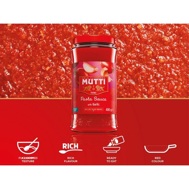 Mutti Tomato Pasta Sauce with Garlic 400g - gallery image 2