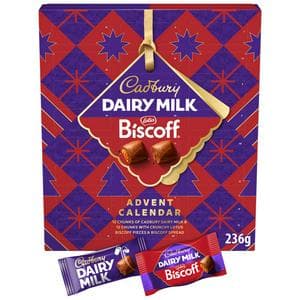 Cadbury Dairy Milk 236g Biscoff Chocolate Advent Calendar