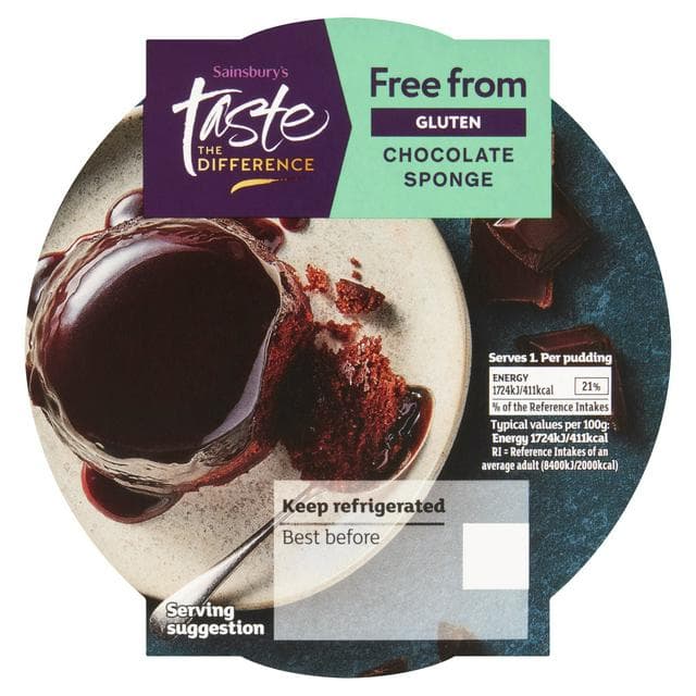 Sainsbury's Chocolate Sponge, Taste the Difference 100g - gallery image 1
