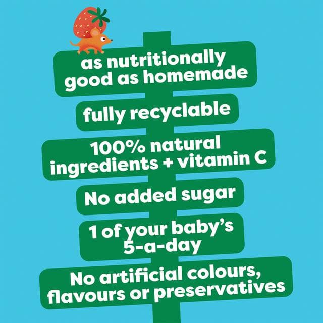 Heinz Apple & Strawberry Baby Food Fruit Puree Pouch 6+ Months 100g - gallery image 4
