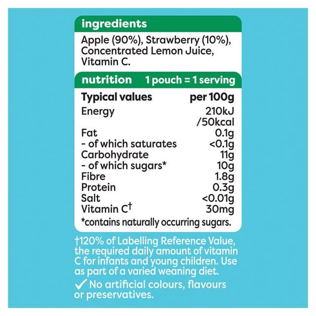 Heinz Apple & Strawberry Baby Food Fruit Puree Pouch 6+ Months 100g - gallery image 5