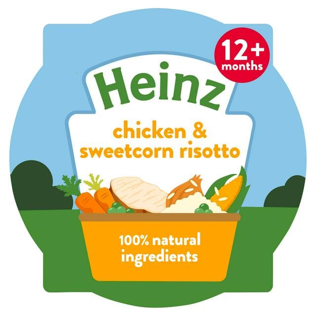 Heinz By Nature Chicken & Sweetcorn Risotto Baby Food Tray 12+ Months 200g - gallery image 1