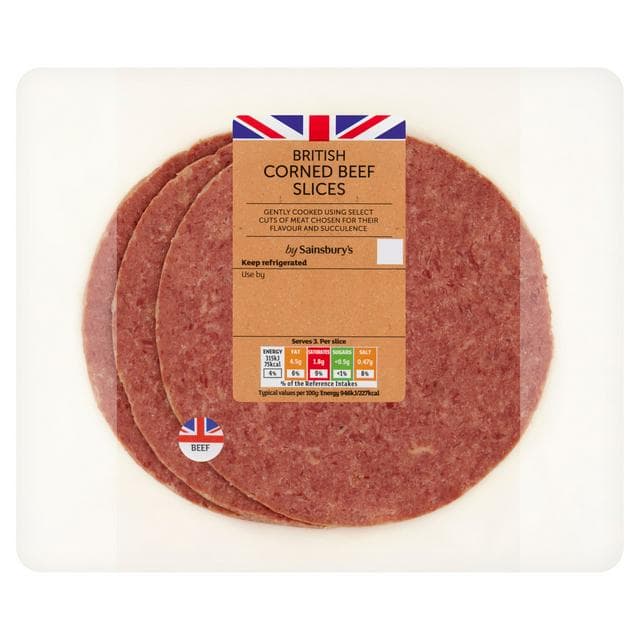 Sainsbury's British Corned Beef Slices 100g - gallery image 1