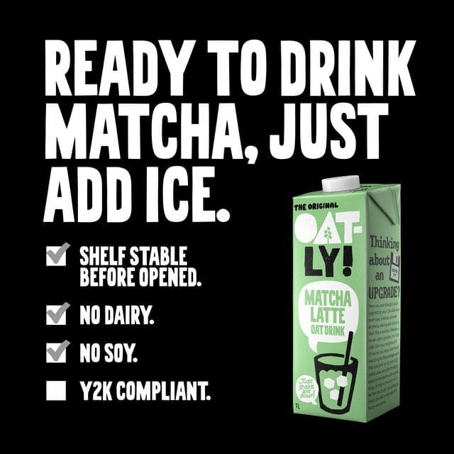 Oatly Oat Drink Matcha Latte Chilled 1L - gallery image 2