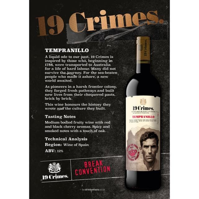 19 Crimes Tempranillo Red Wine 75cl - gallery image 6