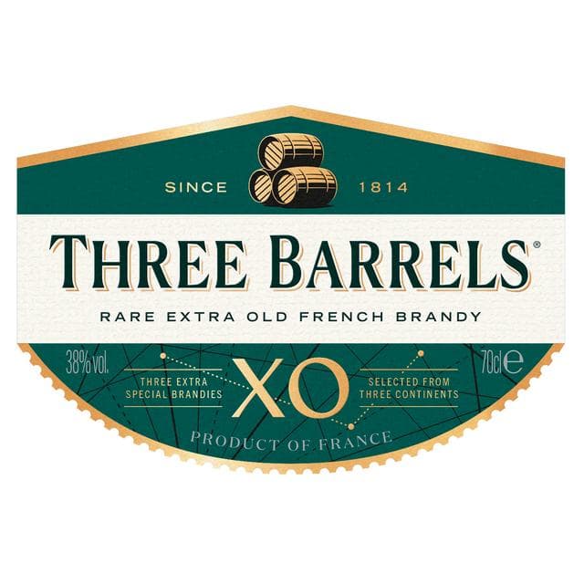 Three Barrels XO Rare Extra Old French Brandy 70cl - gallery image 3