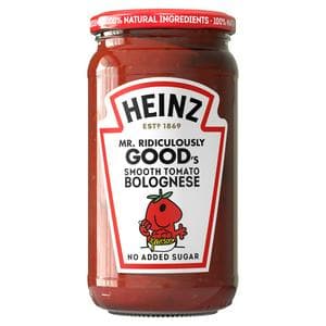 Heinz Mr Ridiculously Goods Smooth Bolognese Pasta Sauce 490g