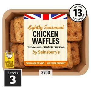 Sainsbury's Lightly Seasoned Chicken Waffles 390g