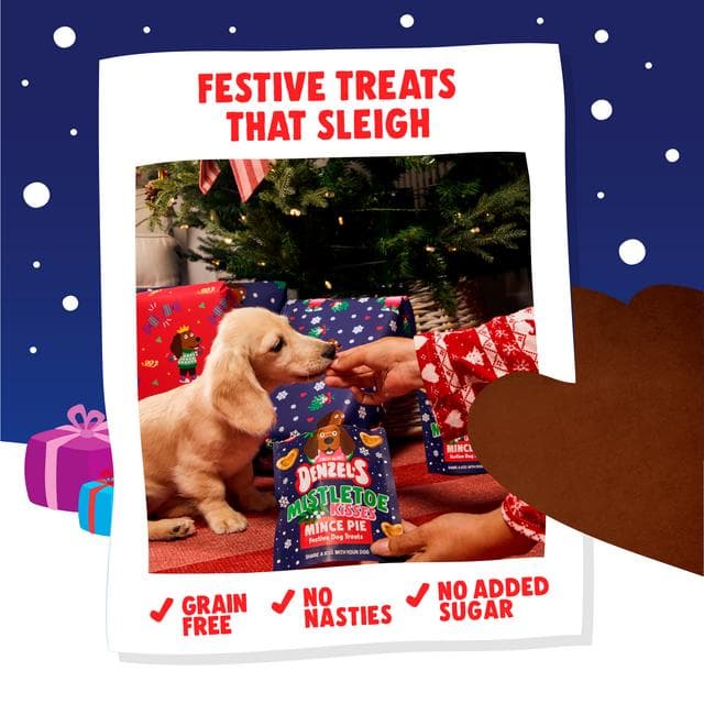 Denzel's Mistletoe Kisses 90g Mince Pie Dog Treats - gallery image 4