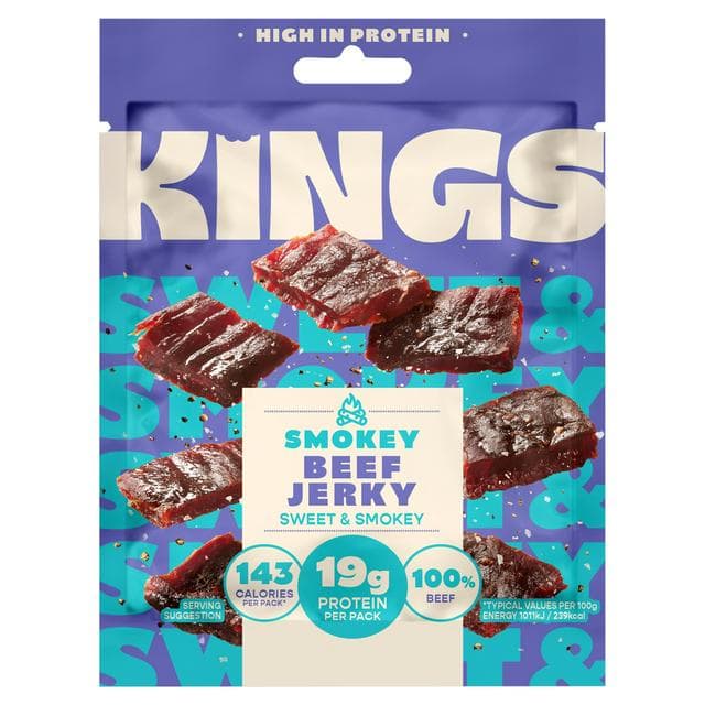 Kings Beef Jerky Original Smokey BBQ 60g - gallery image 1