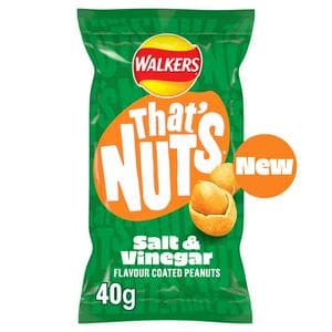 Thats Nuts Walkers Salt & Vinegar Coated Peanuts Grab Bag 40g