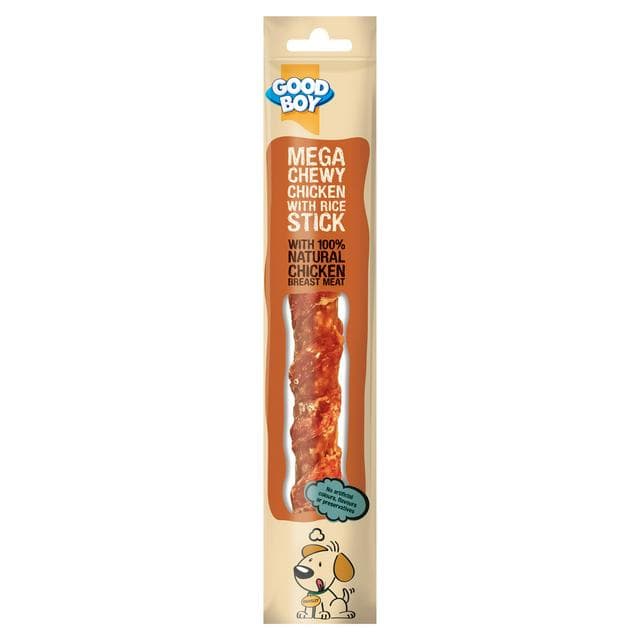 Good Boy Mega Chewy Chicken with Rice Stick Dog Treats 90g - gallery image 1
