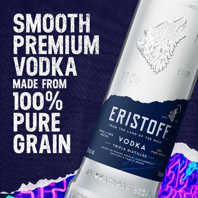 Eristoff Original Pure Grain Vodka 70cl - gallery image 4