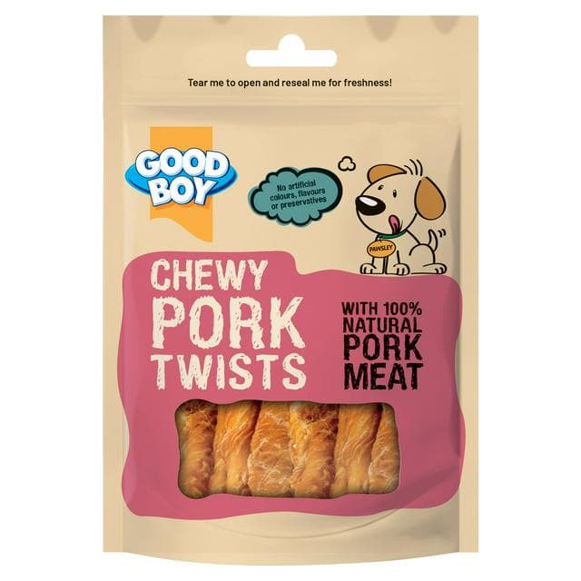 Good Boy Chewy Pork Twists Dog Treats 60g - gallery image 1