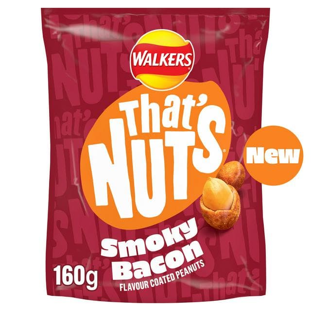 That's Nuts Walkers Smoky Bacon Sharing Coated Peanuts 160g - gallery image 1