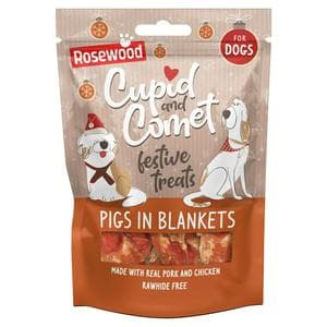 Rosewood Cupid & Comet 320g Pigs in Blankets Festive Dry Dog Food