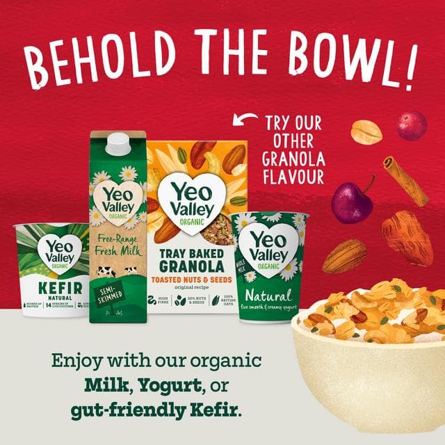 Yeo Valley Organic Tray Baked Granola Berry & Cherry 360g - gallery image 4