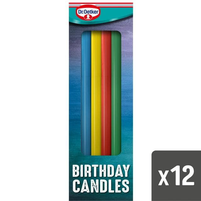 Dr. Oetker Rainbow Birthday Candles x12 - gallery image 1