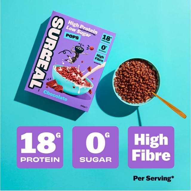 Surreal High Protein Low Sugar Pops Chocolate 240g - gallery image 3