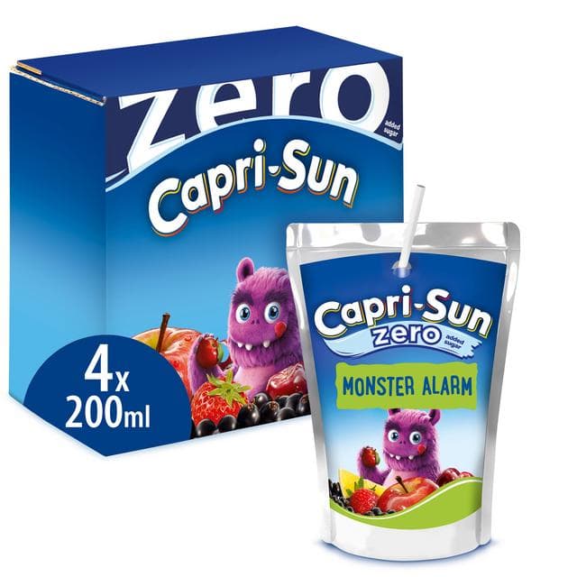 Capri Sun 4 x 200ml Zero Monster Alarm Kids Juice Drink - gallery image 4