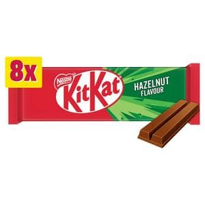 KitKat 2 Finger Hazelnut Flavour Chocolate Bar Multipack x8 165.6g