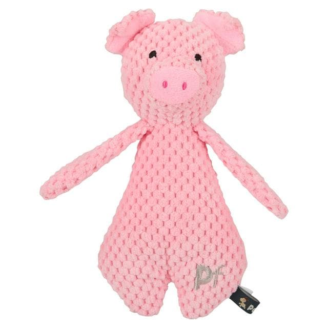 Petface Pink Pig Plush Dog Toy - gallery image 1