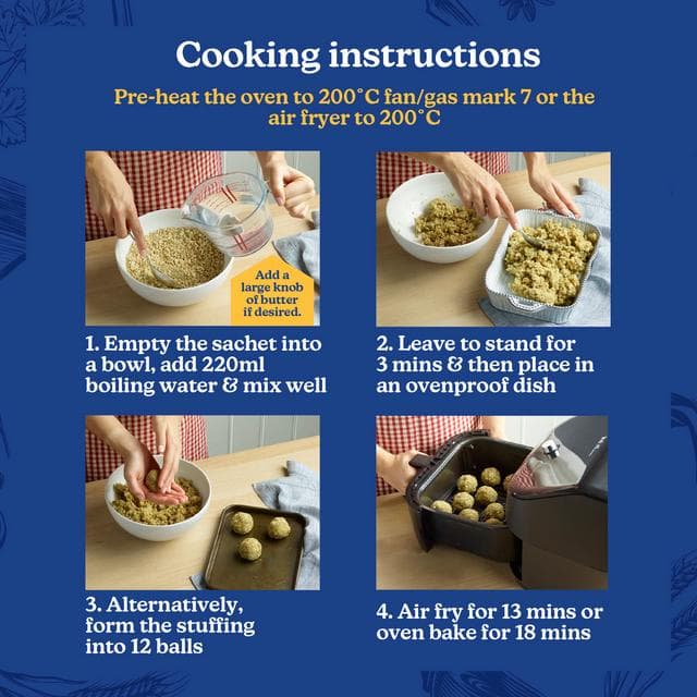 Paxo Quick Cook Sage & Red Onion Stuffing Mix 150g - gallery image 5