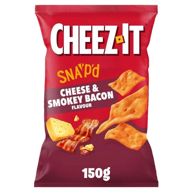 Cheez-it Cheese & Smokey Bacon flavour Thin & Crispy Baked Snacks 150g - gallery image 1