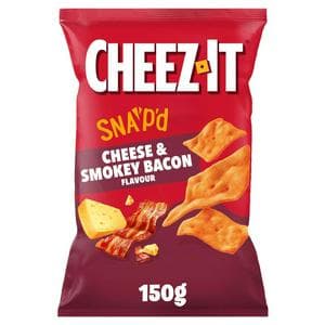 Cheez-it Cheese & Smokey Bacon flavour Thin & Crispy Baked Snacks 150g