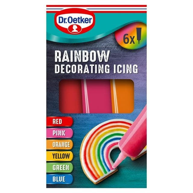 Dr. Oetker Rainbow Decorating Icing 6 x 17g - gallery image 1