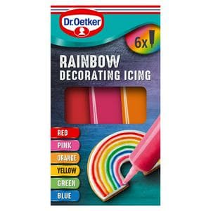 Dr. Oetker Rainbow Decorating Icing 6 x 17g