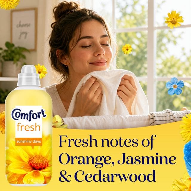 Comfort Fresh Fabric Conditioner Sunshiny Days 52 Washes 1.56L - gallery image 2
