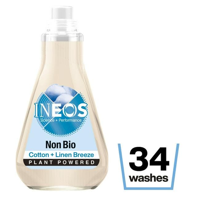 Ineos Cotton + Linen Breeze Non Bio Sensitive Laundry Detergent Liquid 34 Washes - gallery image 1