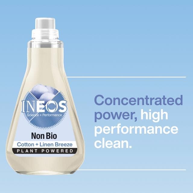 Ineos Cotton + Linen Breeze Non Bio Sensitive Laundry Detergent Liquid 34 Washes - gallery image 2